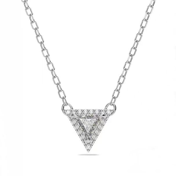 Pair Ortyx Triangle Diamond Necklace Female Element Crystal Clavicle Chain Hanging_ipsvogv.com