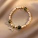 Baroque Shaped Freshwater Pearl With Ins Style Minimalist Design, Personalized And Trendy Fishtail Crystal Bracelet,_ipsvogv.com