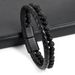 I style men's genuine leather braided bracelet natural volcanic stone alloy men's bracelet cowhide beaded bracelet_ipsvogv.com