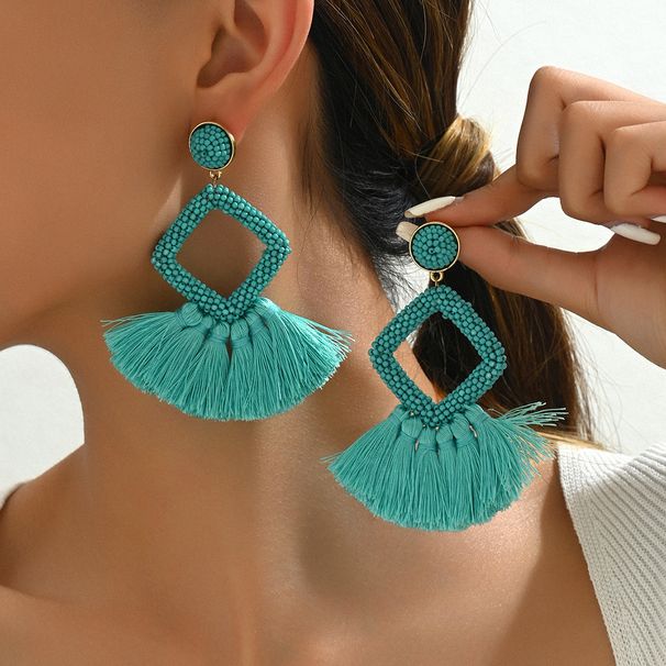 Hip Hop Fashion Commuting Style Personalized for Women's Versatile Bead Earrings, Small and High end Tassel Earrings_ipsvogv.com