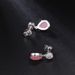 New Luxury Jewelry Accessories Rose Quartz Gem Earrings French Romantic S925 Silver Inlaid Natural Colored Gem Earrings_ipsvogv.com
