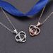 Women’s Jewelry Set Fashion hot selling heart shaped I love you projection necklace female sterling silver jewelry_ipsvogv.com
