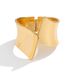 Fashion Geometric Metal Smooth Spring Bracelet With Irregular Wave Opening Design_ipsvogv.com