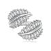 S Pure Silver Ring Fashion Butterfly Leaf Wrapped Zircon Business Design Women's Handpiece_ipsvogv.com