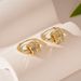 Light Luxury Metal Diamond Circle Ear Buckle Earrings French Simple Premium Geometric Earrings_ipsvogv.com