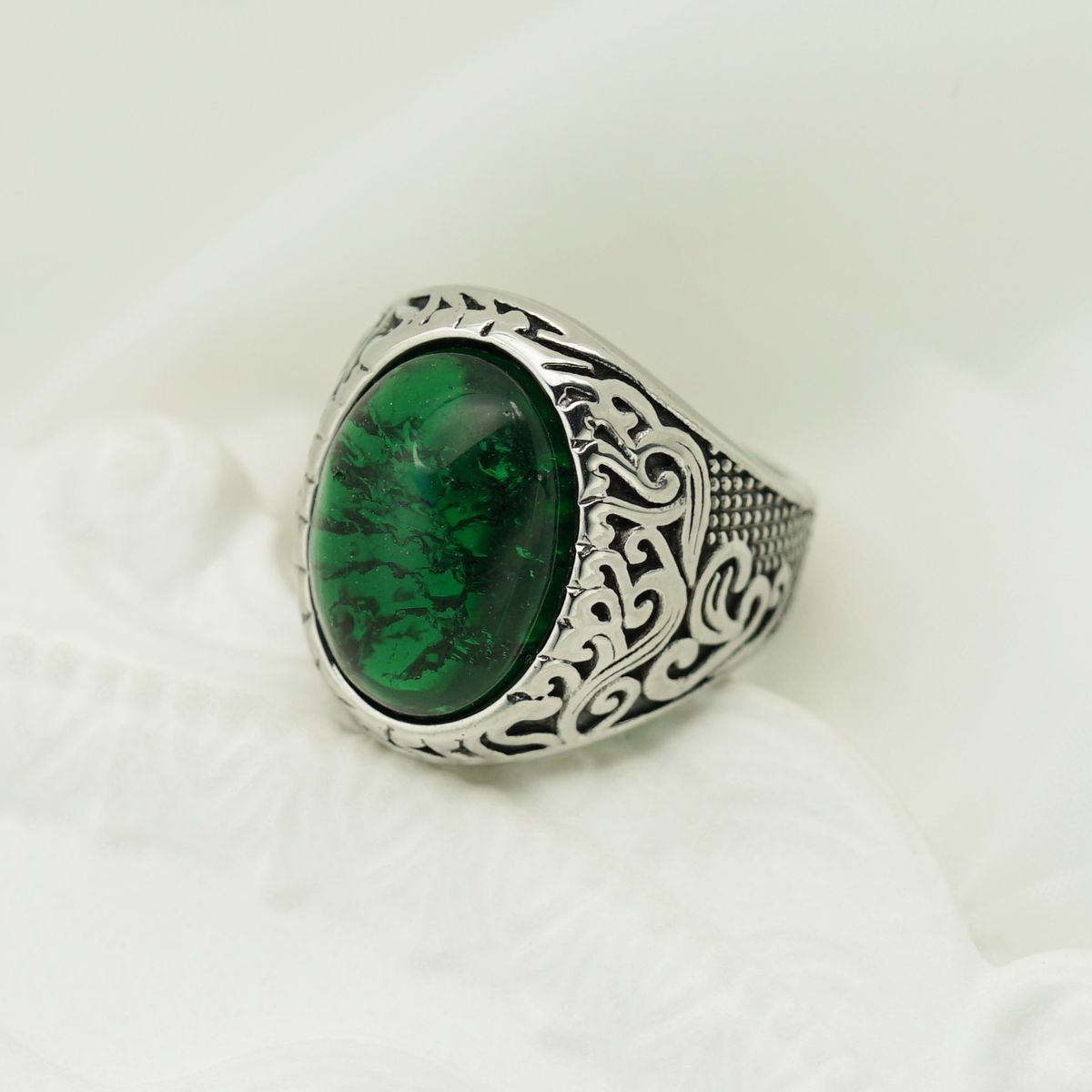 New Fashion Personality Viking Rune Trendy Simple Colorful Men's Ring_ipsvogv.com
