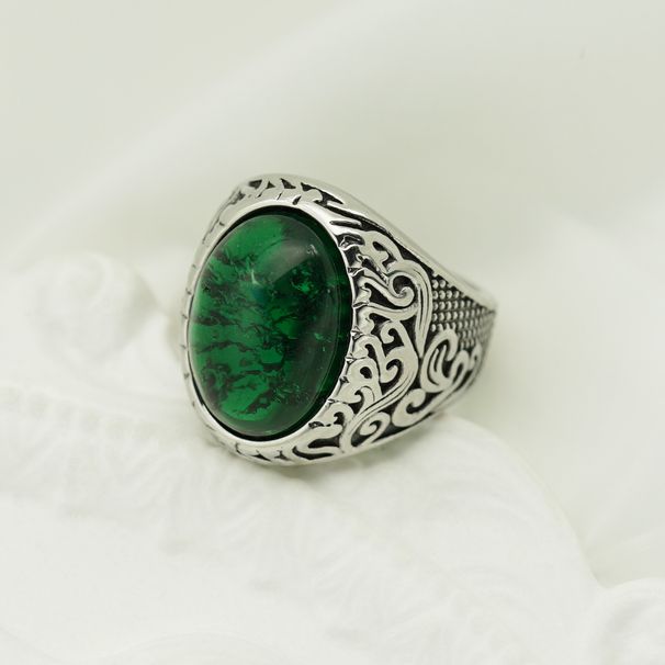 New Fashion Personality Viking Rune Trendy Simple Colorful Men's Ring_ipsvogv.com
