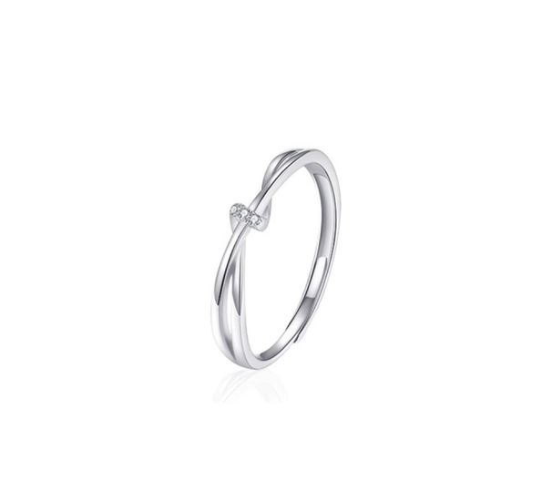 S999 Pure Silver Planet Travel Couple Ring Versatile Light Luxury Couple Ring Zircon Ring Opening Adjustable_ipsvogv.com