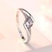 Women's Korean Style Simple Diamond Studded Fashion Closed Design Niche Classic Wedding Ring Diamond Ring_ipsvogv.com