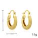 Women’s Jewelry Set Fashion Copper Plated Real Gold Tumu New Gold Concave And Convex Particles Round Diamond Pattern Earrings Simple Earrings_ipsvogv.com
