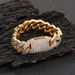 Men's Jewelry Set Fashion Flip Buckle Diamond Cuban Bracelet Trendy Brand Personality Hip Hop Zircon Men's Bracelet Jewelry_ipsvogv.com