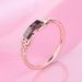 Love Black Shell Titanium Steel Women's Japanese And Korean Edition Personalized Plating 18 Rose Gold Ring Non Fading_ipsvogv.com