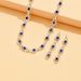 Fashion Bride Wedding Jewelry Necklace Earrings Bracelet Rhinestone Simple Set Dress Accessories_ipsvogv.com