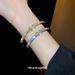 New Zircon Letter Buckle Bracelet With Fashionable Temperament And High-end Feel, Popular Online Light Luxury Bracelet Accessories_ipsvogv.com