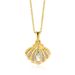 Micro inlaid freshwater pearls and zircon shell necklace pendant for women, openable and closable S925 sterling silver withgold plated jewelry_ipsvogv.com