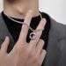 Simple style pendant men's niche hip hop titanium steel hexagonal matrix necklace versatile fashion jewelry women_ipsvogv.com