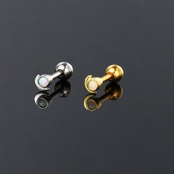 Unisex piercing opal series earrings for women screw ear bone studs fashion ear jewelry_ipsvogv.com