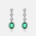 Cultivated Emerald Fashion Earrings S925 Silver Full Of Colored Gem Leaf Earrings Retro Light Luxury_ipsvogv.com