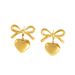 Simplicity, fragrance, Japanese and Korean style heart elegant bow design, college style, high-end feeling ear,_ipsvogv.com