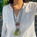 retro log piece antique style necklace butterfly ethnic long beaded wax thread sweater chain jewelry_ipsvogv.com