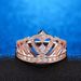 Classic Micro Inlaid Diamond Crown White Gold Rose Gold Ring_ipsvogv.com