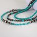 Ethnic Style Turquoise Necklace Western Cowboy Style Retro Geometric Beaded Necklace_ipsvogv.com