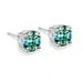 S925 Silver Moissanite Four Claw Earrings Fashionable And Versatile Blue Green Moissanite Earrings For Women_ipsvogv.com