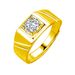 Korean Version Of Male God Charm Gold-plated Cubic Zirconia Personalized And Fashionable Open Mouth Sparkling Sand Ring_ipsvogv.com
