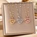 Korean Fashion Titanium Steel Necklace, Women's Agile Love Angel Wings, Zircon Pendant Temperament, Internet Famous_ipsvogv.com