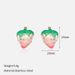 Women’s Jewelry Set Fashion Personality Color Oil Drop Strawberry Earrings Female Light Luxury Temperament Gold Plated Stainless Steel Earrings_ipsvogv.com