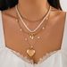 Cute Bow, Heart Pendant Necklace, Necklaces, Sweet And Cool Instagram Style Pearl Necklace For Women_ipsvogv.com