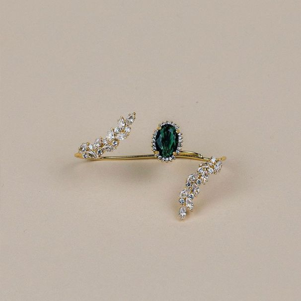 Fashion Zircon Oval Ring Women Jewelry Adjustable Three Finger Ring Bridal Wedding Accessories Ring_ipsvogv.com