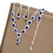 Fashion Pink Blue And Red Rhinestone Necklace Earrings Bracelet Set Hot Selling Full Diamond Three Piece Set_ipsvogv.com