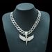 Unisex Goddess Angel Wings Alloy Pendant Personality Full Diamond Men And Women Rap Same Necklace_ipsvogv.com