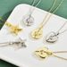 Women's Jewelry Clavicle Chain Can Be Opened And Closed Short Necklace Can Be Engraved Titanium Steel Love Pendant_ipsvogv.com