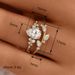 Cao Shi's Light Luxury Two Pair Ring With Branches, Sprouts, Leaves, Fashionable Zircon, Personalized Ring, Niche_ipsvogv.com
