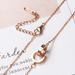 Women's Jewelry Fashionable Temperament All Match Double Ring Diamond Rose Gold Female Clavicle Chain Trendy Roman Numeral Titanium Steel Pendant_ipsvogv.com