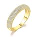 Fashion five row diamond women's ring ins style zircon micro inlaid gold plated versatile ring_ipsvogv.com