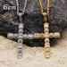 Hip Hop Circle Zircon Cross Pendant Street Dance Rap DJ Singer Accessories_ipsvogv.com