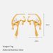 Women’s Jewelry Set Fashion High Grade Retro Earrings Stainless Steel Plated Gold Micro Inlaid Zircon Irregular Geometric Earrings_ipsvogv.com