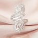 Cao Shifeng's Luxurious American Internet Famous Exaggerated Zircon Ring, Korean Version Petal New Wing Jewelry_ipsvogv.com