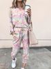 Women's Clothing 2024 spring autumn and winter printed casual long sleeved women's sports suit_ipsvogv.com