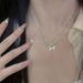 Pure Silver Fantasy Dance Necklace, Style Ins, Niche And Versatile, New Chinese Style, High-end Student Butterfly_ipsvogv.com
