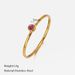 Women’s Jewelry Set Fashion Fashion Single Colored Diamond Titanium Steel Ring Female Simple Popular Niche Design Plain Ring Stainless Steel Ring_ipsvogv.com