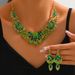Women’s Jewelry Set Fashion Popular Exaggerated Ladies Wedding Dinner Female Necklace Earring Set Multi Color Selection_ipsvogv.com