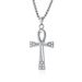 Ancient Egyptian life symbol stainless steel ankh cross necklace jewelry T shaped cross pendant_ipsvogv.com