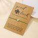 Card bracelet St. Patrick green lucky clover pendant braided bracelet jewelry_ipsvogv.com