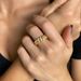 Hip hop zircon Cuban chain ring men's full zircon gold plated 8mm chain ring jewelry_ipsvogv.com