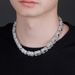 Hip Hop Full Diamond Bicycle Chain Necklace Bracelet Men And Women Trendy Rap Accessories Real Platinum Electroplating_ipsvogv.com