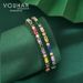 Women's Jewelry Micro Inlaid Colored Zircon Claw Chain Niche Design Chain Bracelet Female Fashion All Match Hand Jewelry_ipsvogv.com